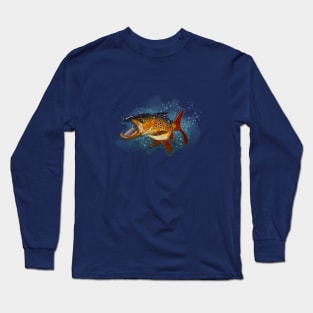 Brown Trout in Water Long Sleeve T-Shirt